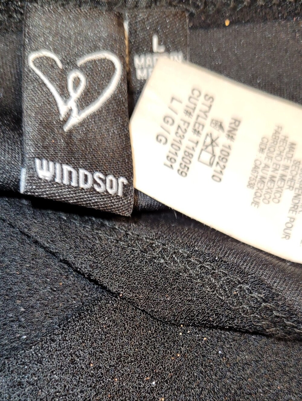 Windsor - Women's Black Sparkle Cowl Neck Crop Top with Embellished Straps - Picture 5 of 5